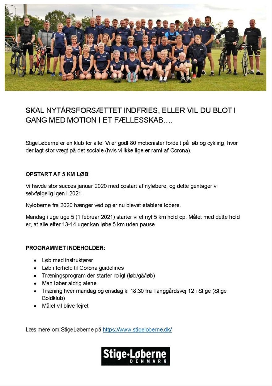 OPSTART MANDAG DEN 8 februar kl 1830